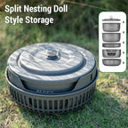 Camping Cookware Set Lightweight Wind-Resistant Aluminum & Stainless Steel