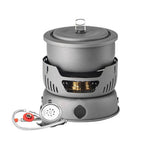 Camping Cookware Set Lightweight Wind-Resistant Aluminum & Stainless Steel