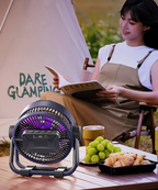 Camping Fan Rechargeable 20,000mAh LED Light & Power Bank