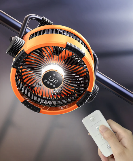 Camping Fan Rechargeable 20,000mAh LED Light & Power Bank