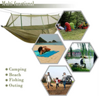 Camping Hammock 2-Person Mosquito Net Rip-Resistant Nylon