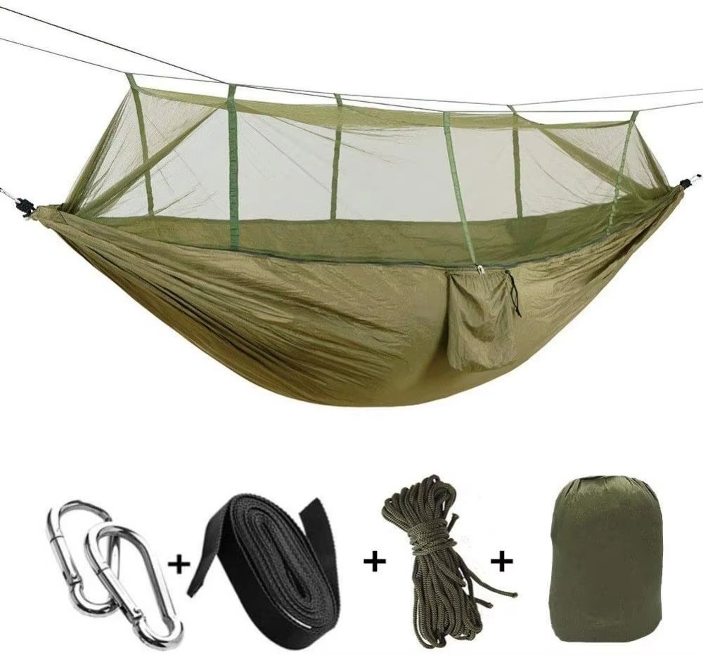 Camping Hammock 2-Person Mosquito Net Rip-Resistant Nylon