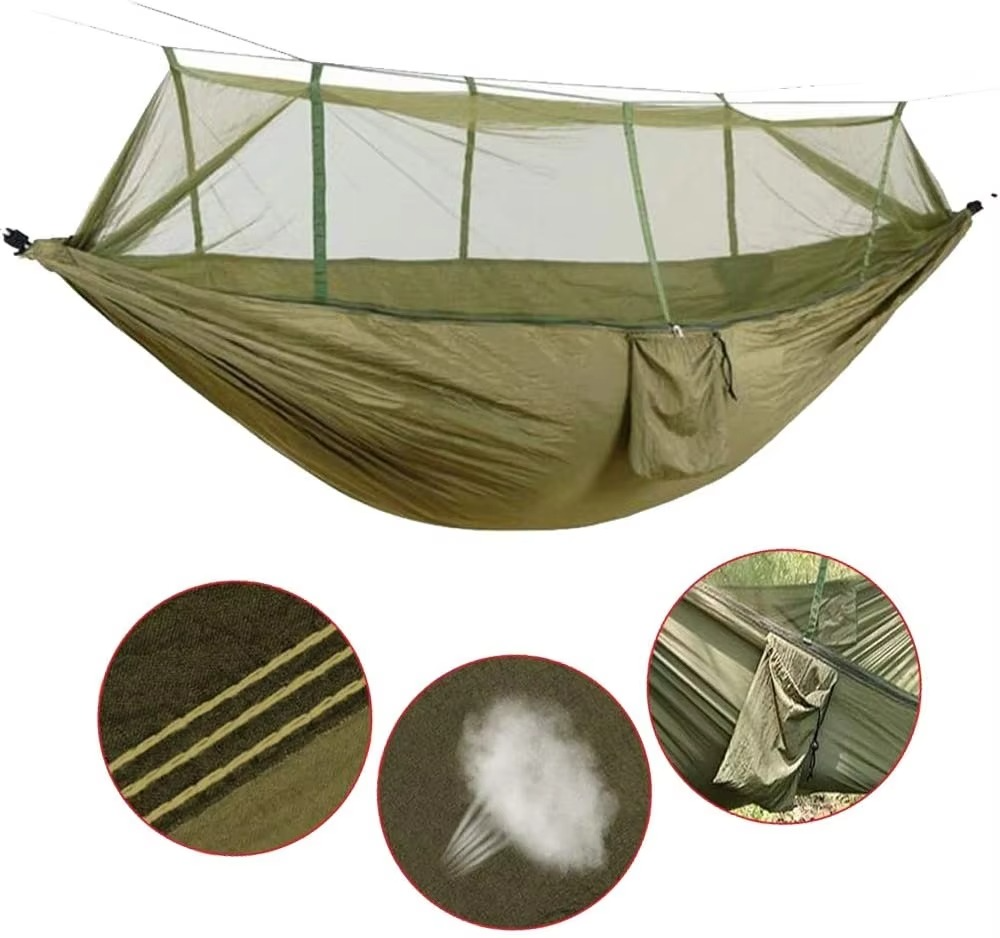 Camping Hammock 2-Person Mosquito Net Rip-Resistant Nylon