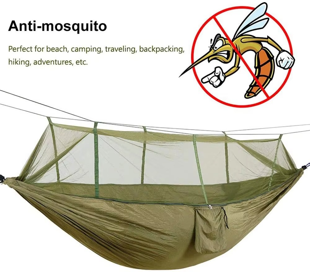 Camping Hammock 2-Person Mosquito Net Rip-Resistant Nylon
