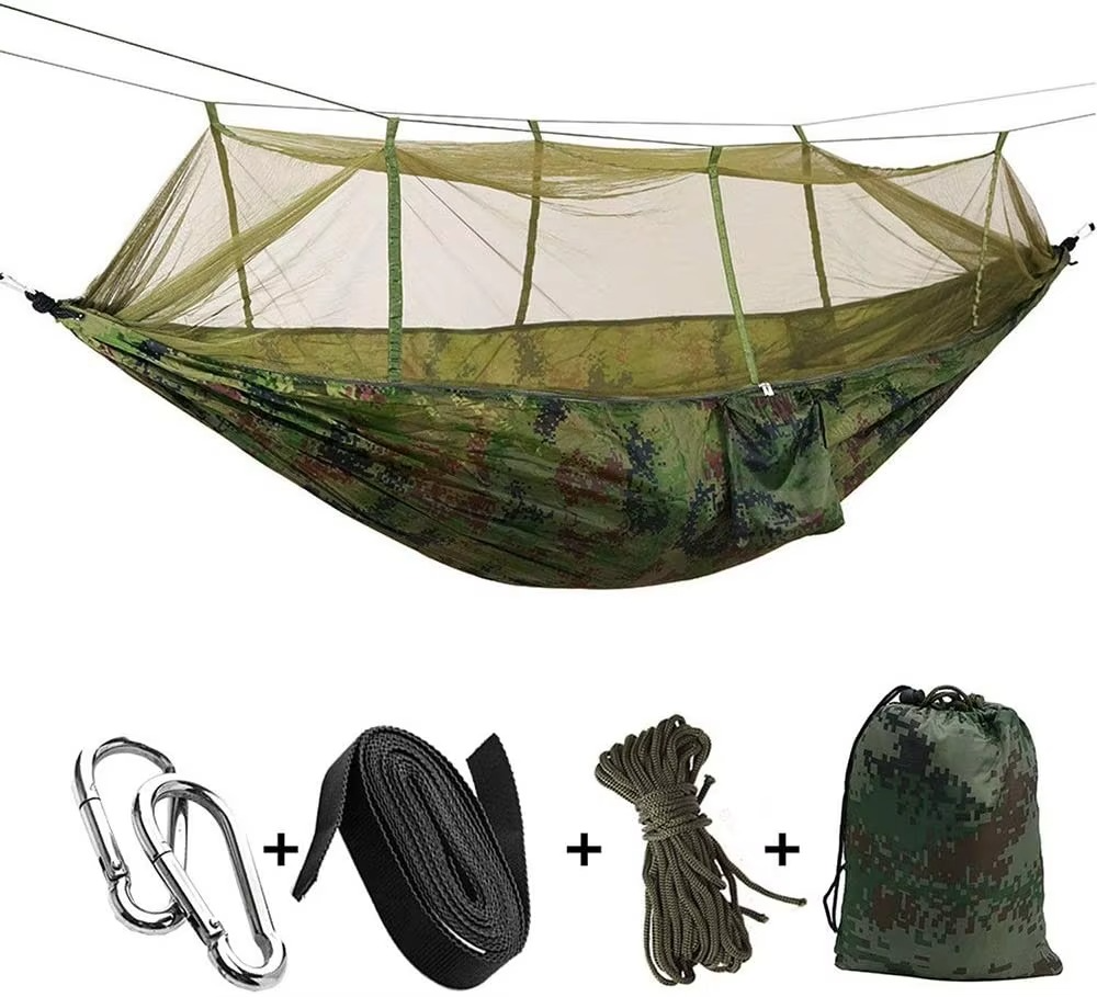 Camping Hammock 2-Person Mosquito Net Rip-Resistant Nylon