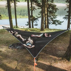 Camping Hammock 3-Point Anchor Multi-Person Nylon