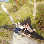 Camping Hammock 3-Point Anchor Multi-Person Nylon