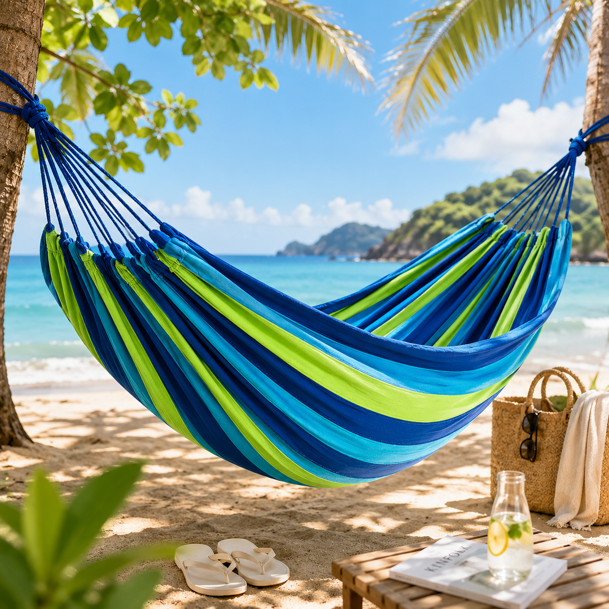 Camping Hammock Lightweight Canvas Mesh Supports 441 lb