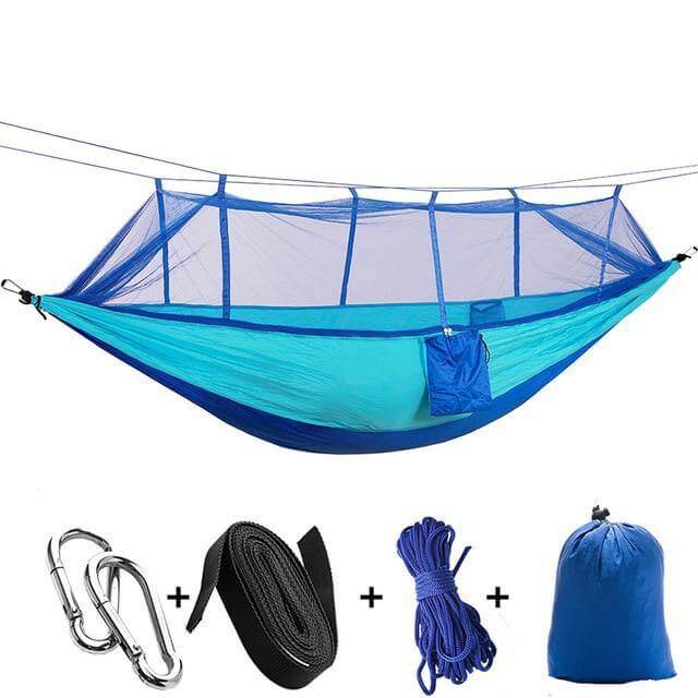 Camping Hammock Mosquito Net 210T Parachute Nylon 200kg Capacity