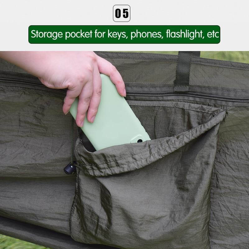 Camping Hammock Mosquito Net 210T Parachute Nylon 200kg Capacity