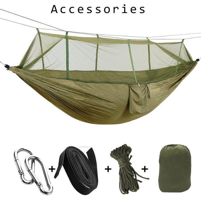 Camping Hammock Mosquito Net 210T Parachute Nylon 200kg Capacity