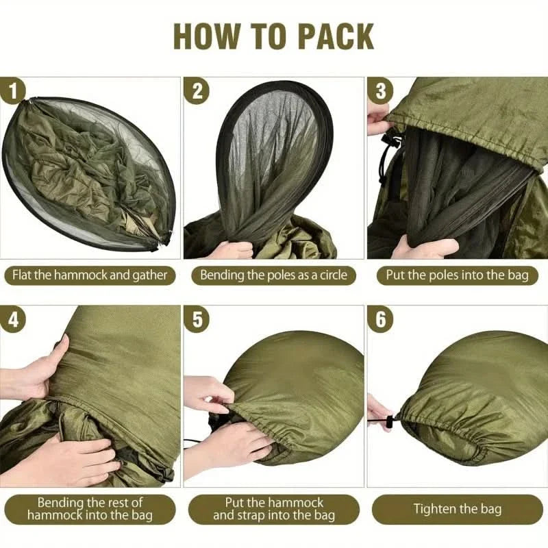 Camping Hammock Ultralight Packable With Integrated Mosquito Net