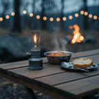 Camping Lantern Butane Aluminum & Glass Adjustable Flame