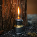 Camping Lantern Butane Aluminum & Glass Adjustable Flame