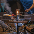 Camping Lantern Butane Aluminum & Glass Adjustable Flame