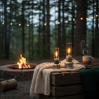 Camping Lantern Butane Aluminum & Glass Adjustable Flame