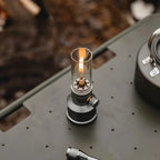Camping Lantern Butane Aluminum & Glass Adjustable Flame