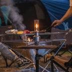 Camping Lantern Butane Aluminum & Glass Adjustable Flame