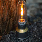 Camping Lantern Butane Aluminum & Glass Adjustable Flame