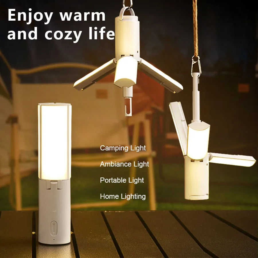 Camping Lantern Foldable 3 Light Modes USB-C Rechargeable