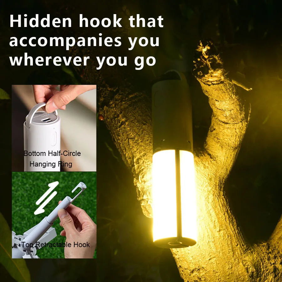 Camping Lantern Foldable 3 Light Modes USB-C Rechargeable