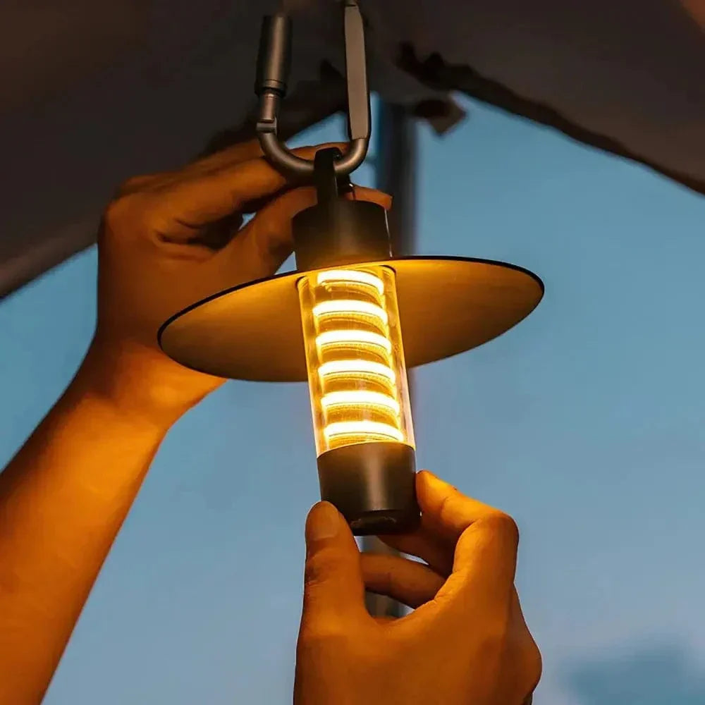 Camping Lantern Rechargeable 12-Hour Runtime Adjustable Tripod Waterproof