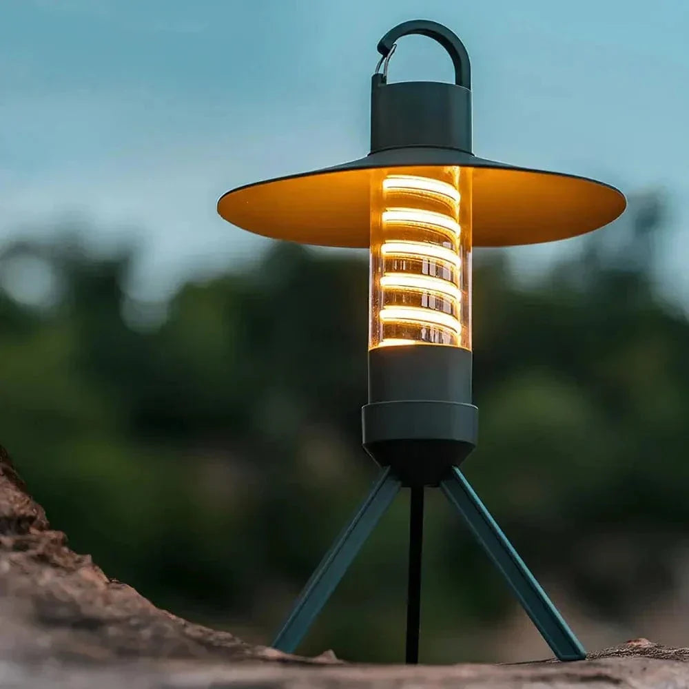 Camping Lantern Rechargeable 12-Hour Runtime Adjustable Tripod Waterproof
