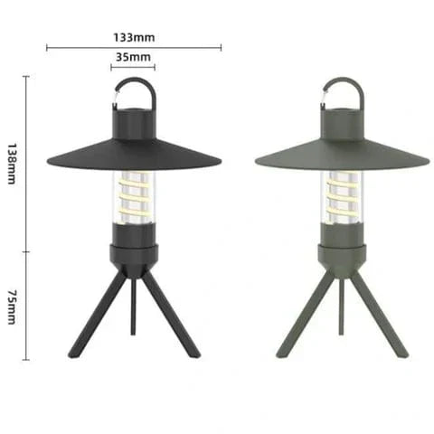 Camping Lantern Rechargeable 12-Hour Runtime Adjustable Tripod Waterproof