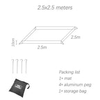 Camping Mat Waterproof Oxford Raised Edge Lightweight & Packable