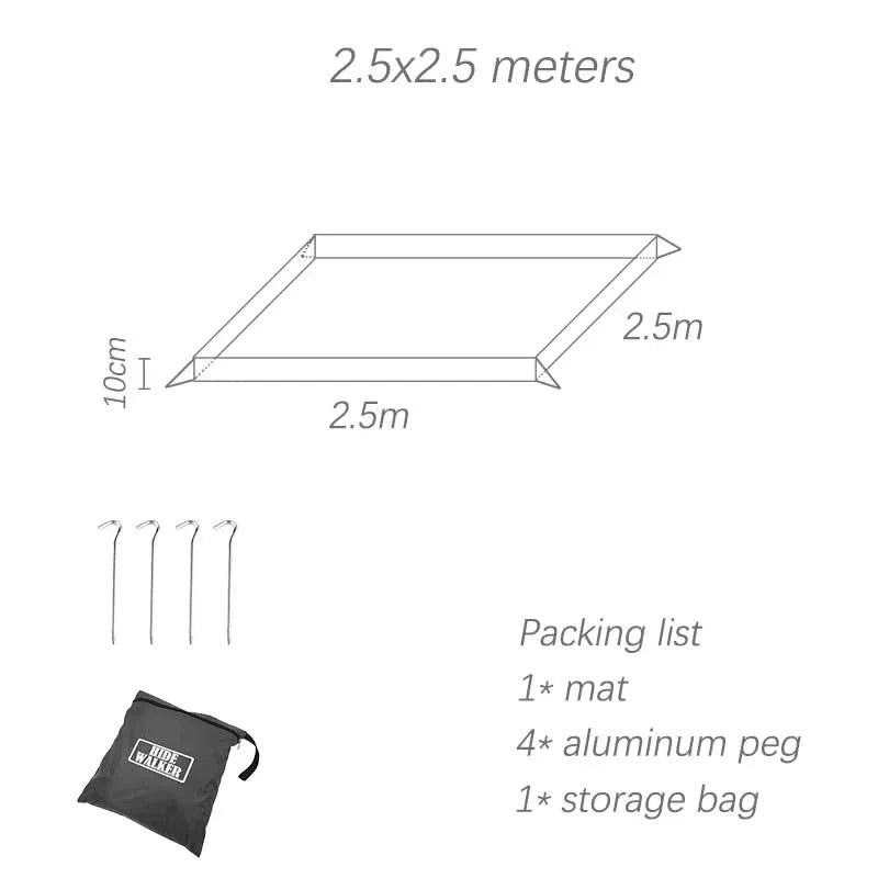 Camping Mat Waterproof Oxford Raised Edge Lightweight & Packable
