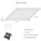Camping Mat Waterproof Oxford Raised Edge Lightweight & Packable