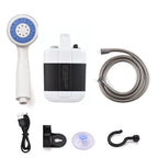 Camping Shower USB Rechargeable Adjustable Flow Long Hose