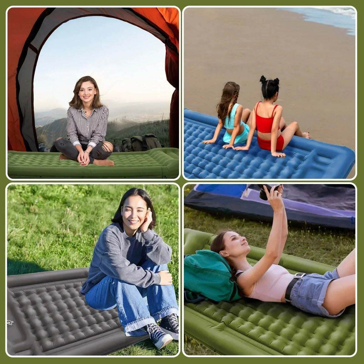 Camping Sleeping Pad 12 cm Thick Integrated Foot Pump