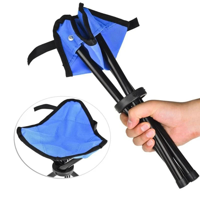 Camping Stool Foldable Tripod Waterproof Fabric 220 lb Capacity