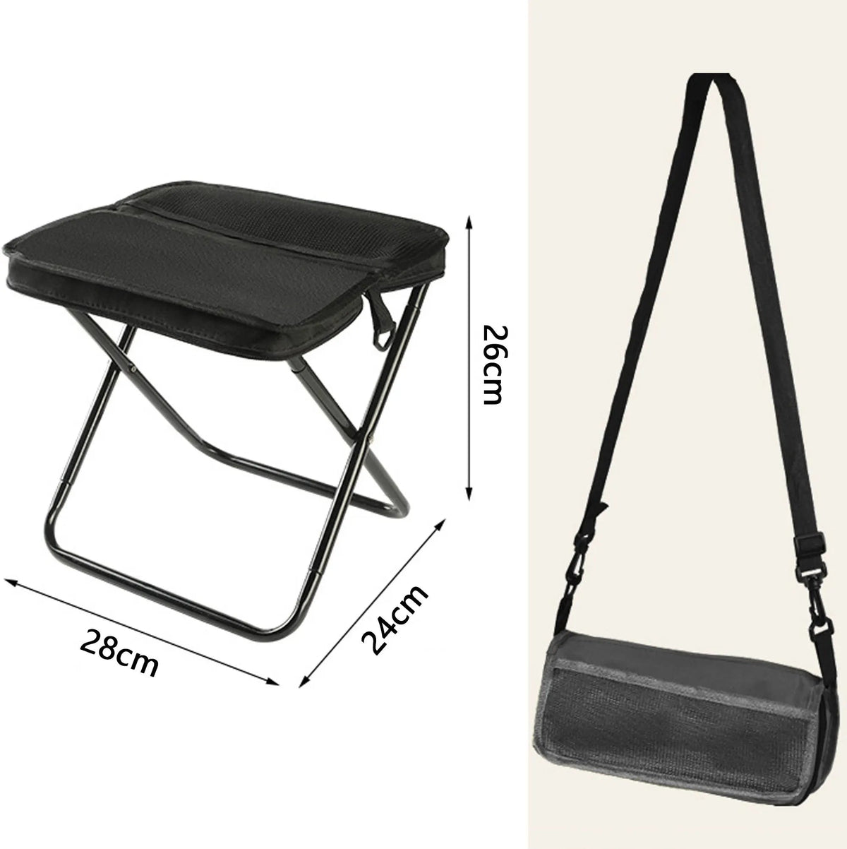 Camping Stool Lightweight Foldable Supports Up To 265 Lbs