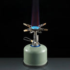 Camping Stove Compact Adjustable Flame Stainless Steel & Aluminum