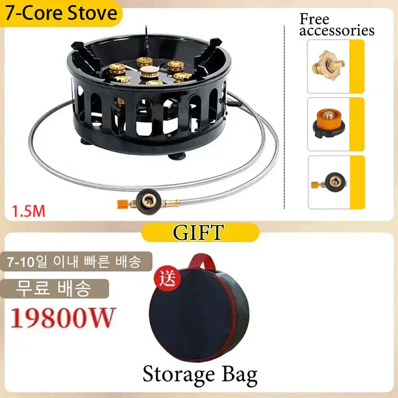 Camping Stove Foldable Stainless Steel & Copper Burners