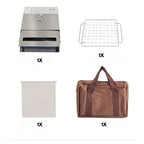 Camping Stove Foldable Stainless Steel Low Smoke