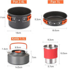 Camping Stove Set Lightweight Anodized Aluminum Foldable Handles