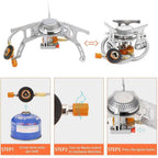 Camping Stove Set Lightweight Anodized Aluminum Foldable Handles