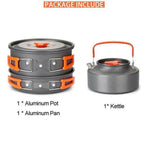 Camping Stove Set Lightweight Anodized Aluminum Foldable Handles