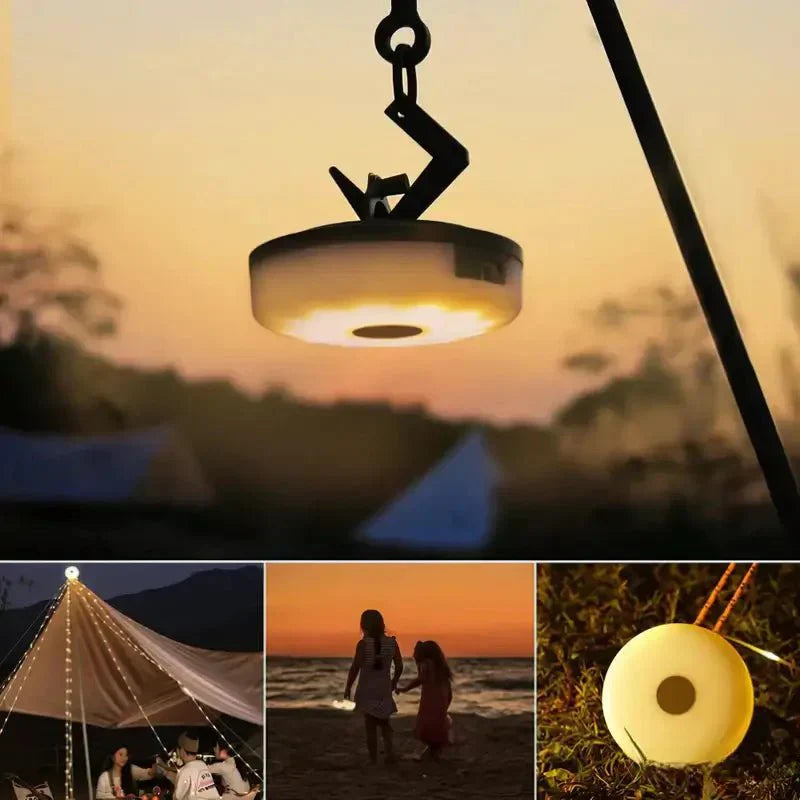 Camping String Lights Retractable 10m Waterproof Magnetic Clips