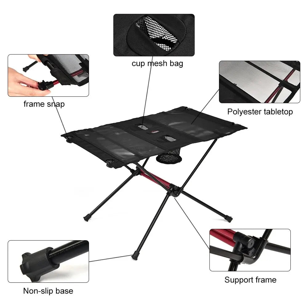Camping Table Lightweight Foldable Aluminum With Carry Bag