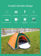 Camping Tent Automatic Pop-Up Full Mosquito Net Aluminum Poles