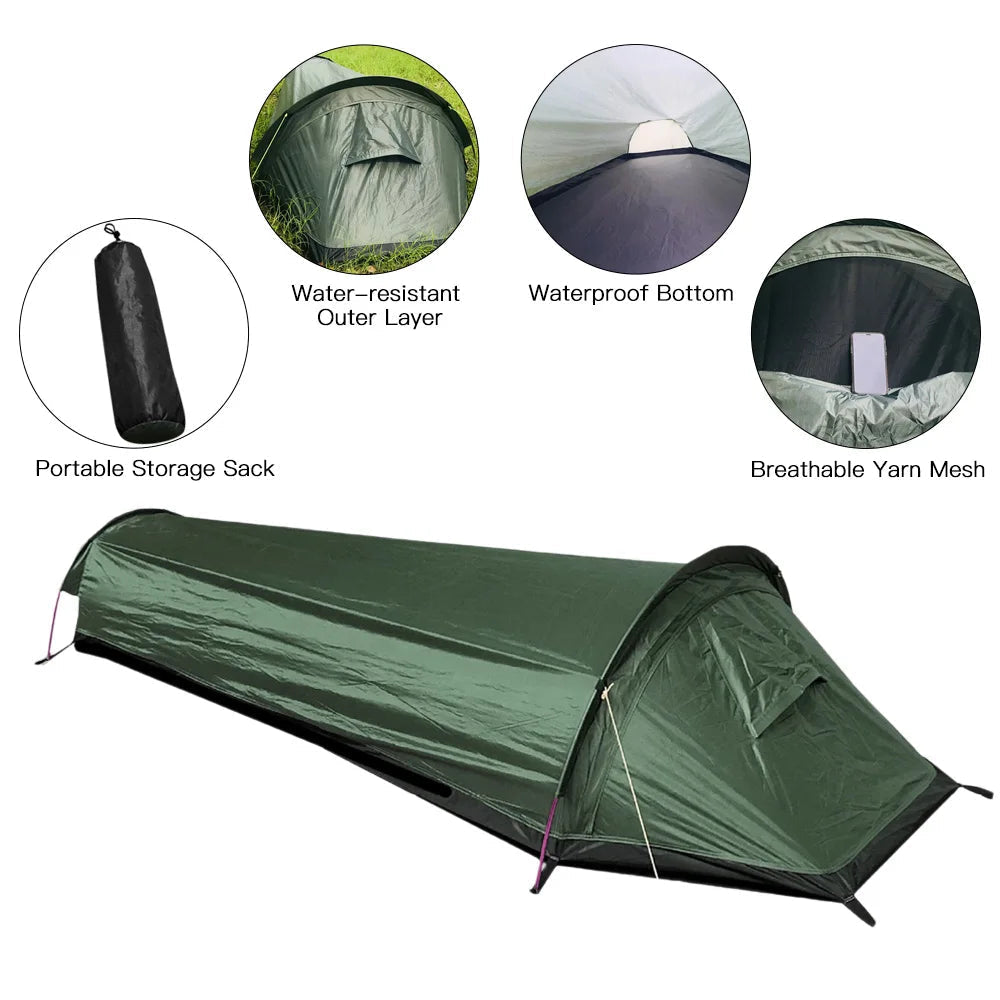 Camping Tent Solo Ultralight 690 g Waterproof Oxford Floor
