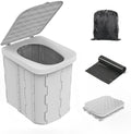 Camping Toilet Foldable ABS Plastic 400 Lb Capacity