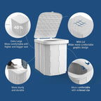 Camping Toilet Foldable ABS Plastic 400 Lb Capacity