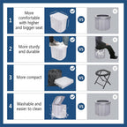 Camping Toilet Foldable ABS Plastic 400 Lb Capacity