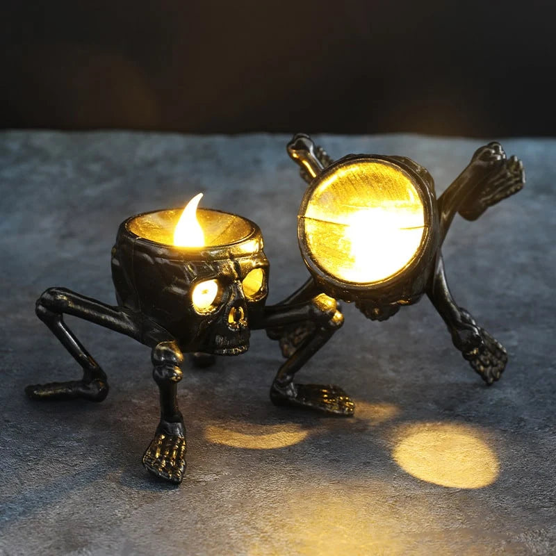 Candle Flameless LED Skeleton Hand & Skull