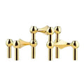 Candle Holder Geometric Polished Metal For Standard Tapers
